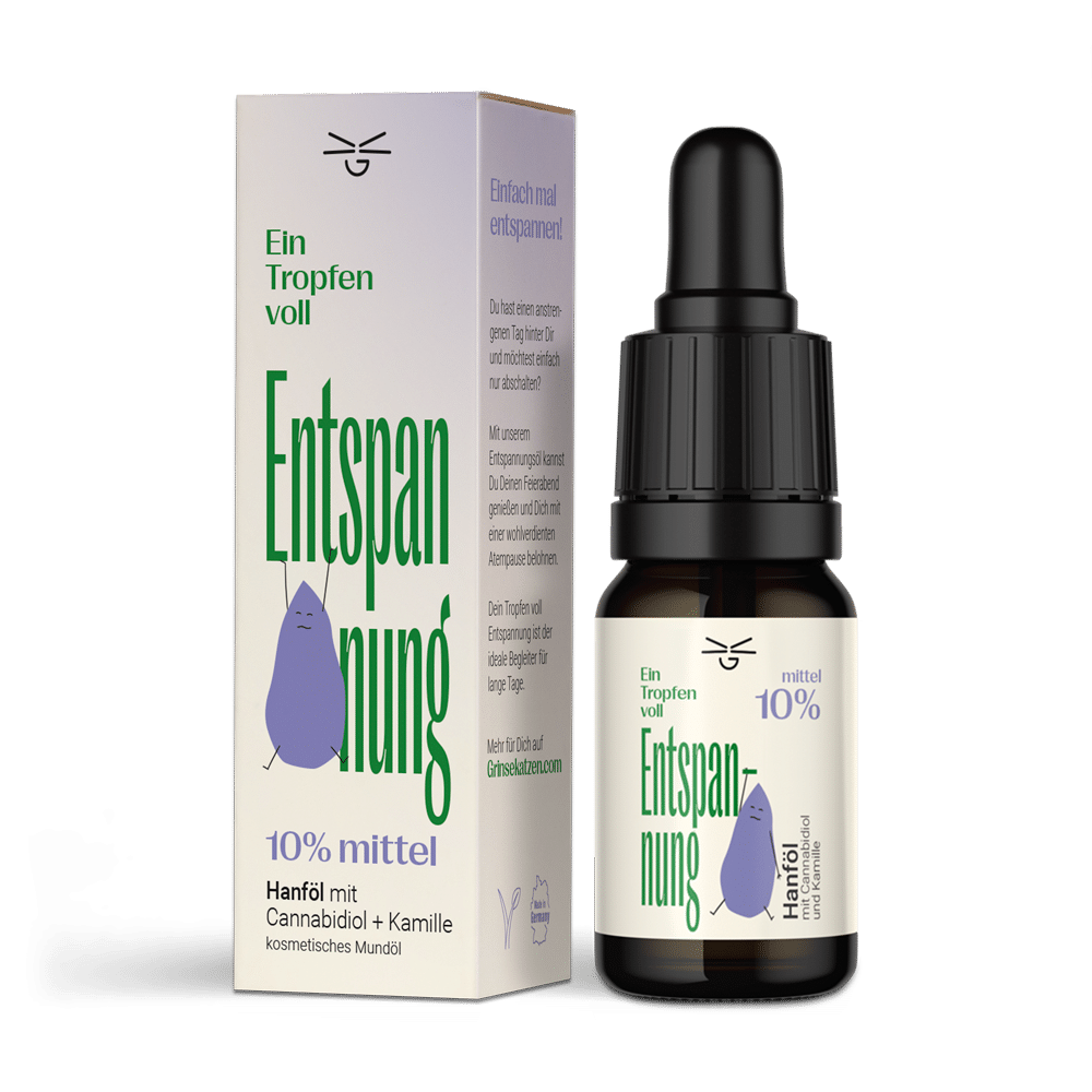 Grinsekatzen Ein Tropfen voll Entspannung CBD Öl 10%