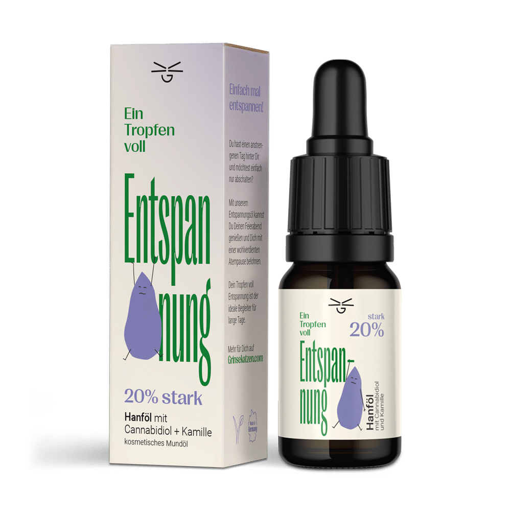 Grinsekatzen Ein Tropfen voll Entspannung CBD Öl 20%