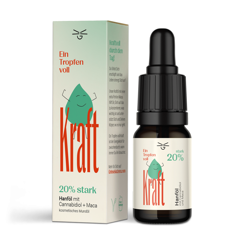 Grinsekatzen Ein Tropfen voll Kraft CBD Öl 20%