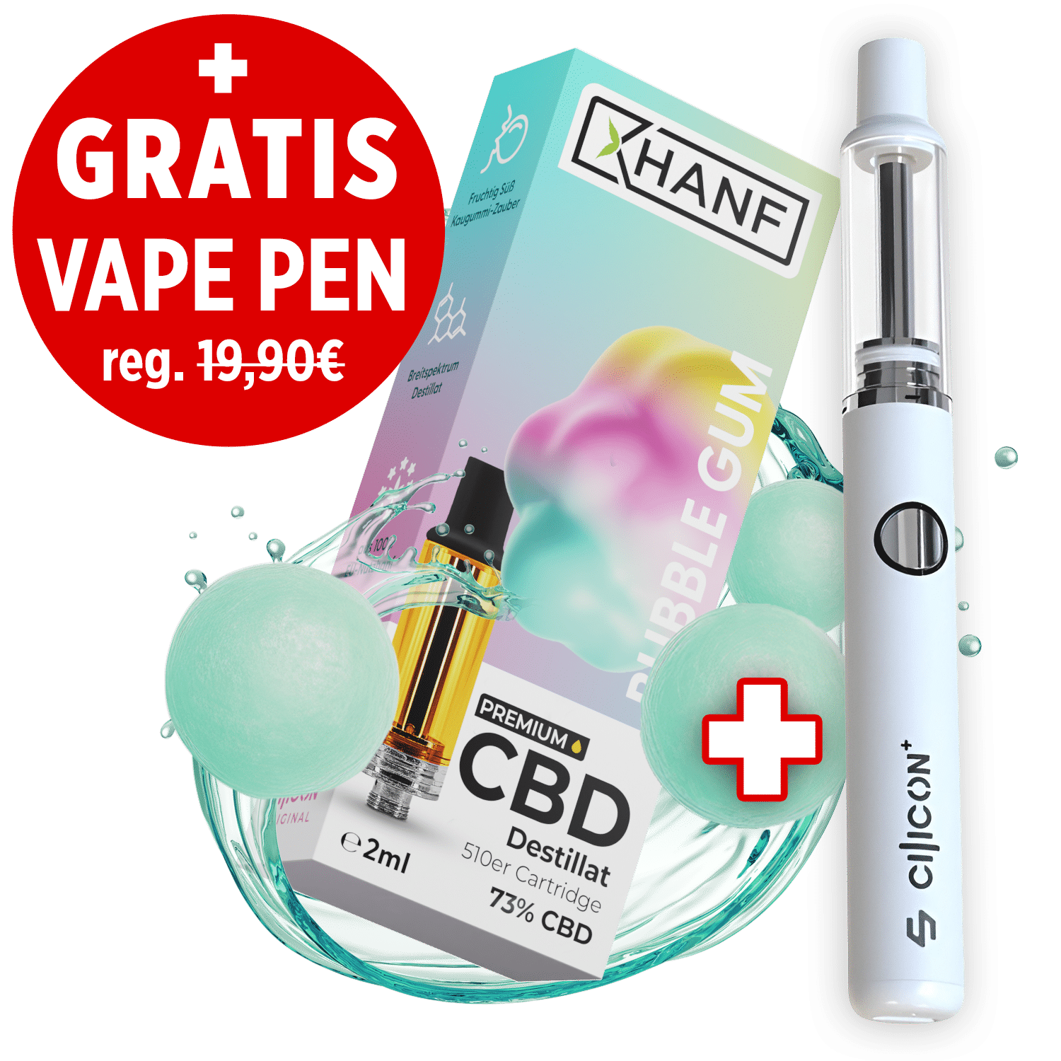 Hanfosan CBD Liquid Bubble Gum · 2 ml