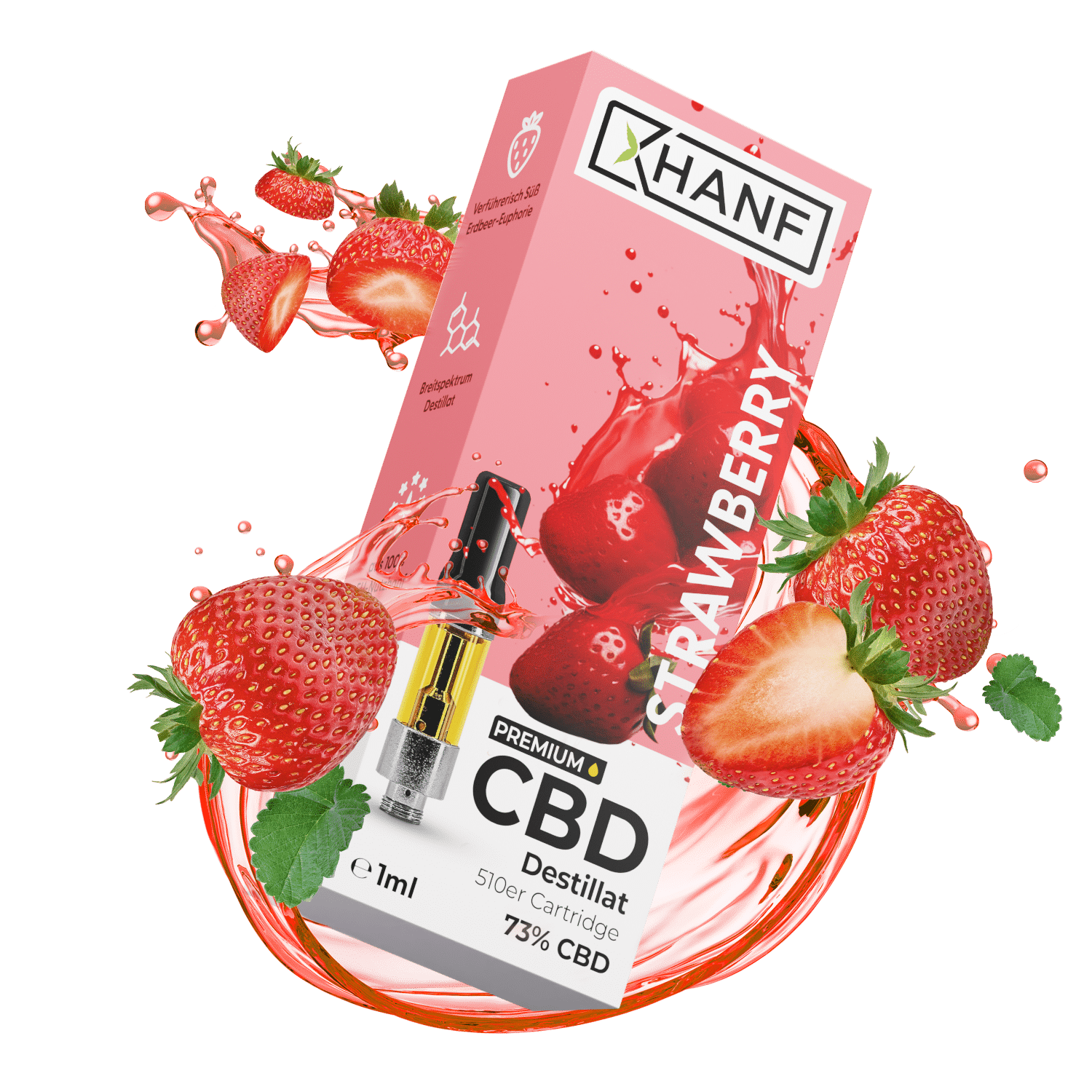 Hanfosan CBD Liquid Strawberry · 1 ml