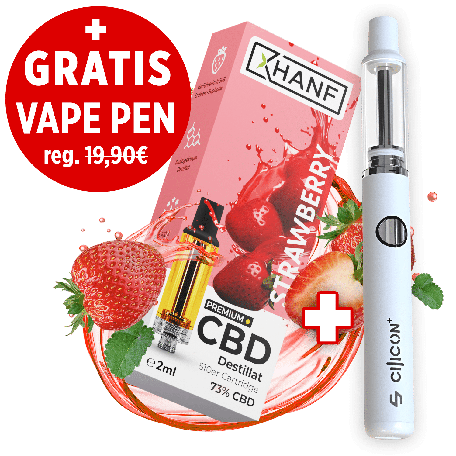 Hanfosan CBD Liquid Strawberry · 2 ml