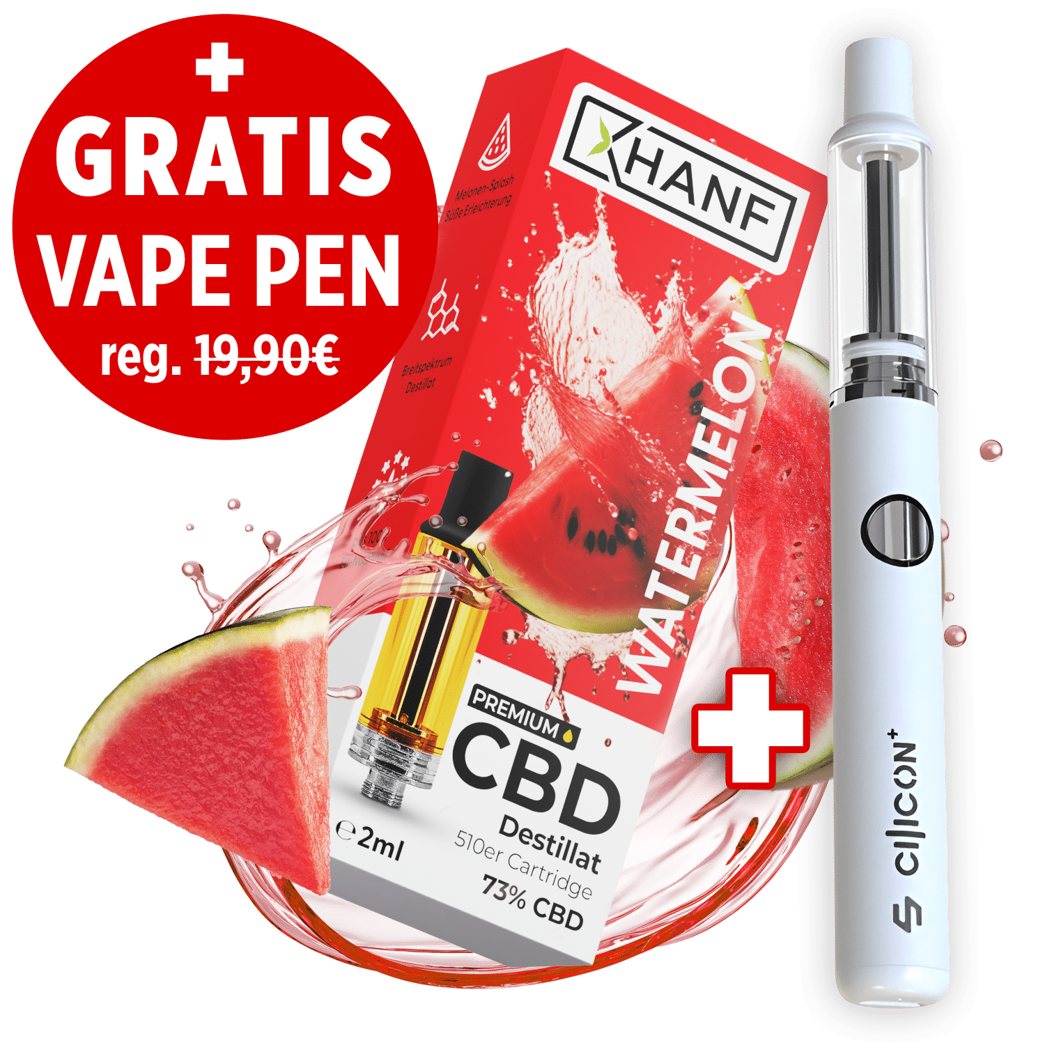 Hanfosan CBD Liquid Watermelon · 2 ml
