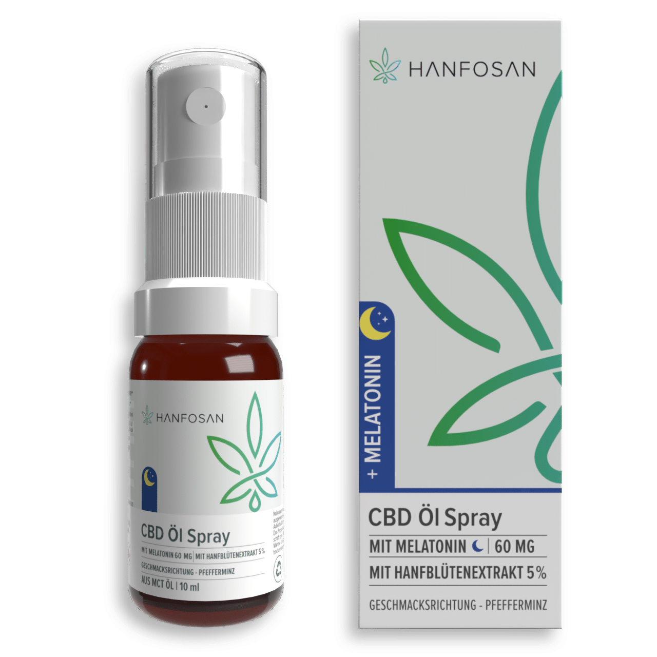 Hanfosan CBD Premium Öl Spray 5 % mit Melatonin · 10 ml