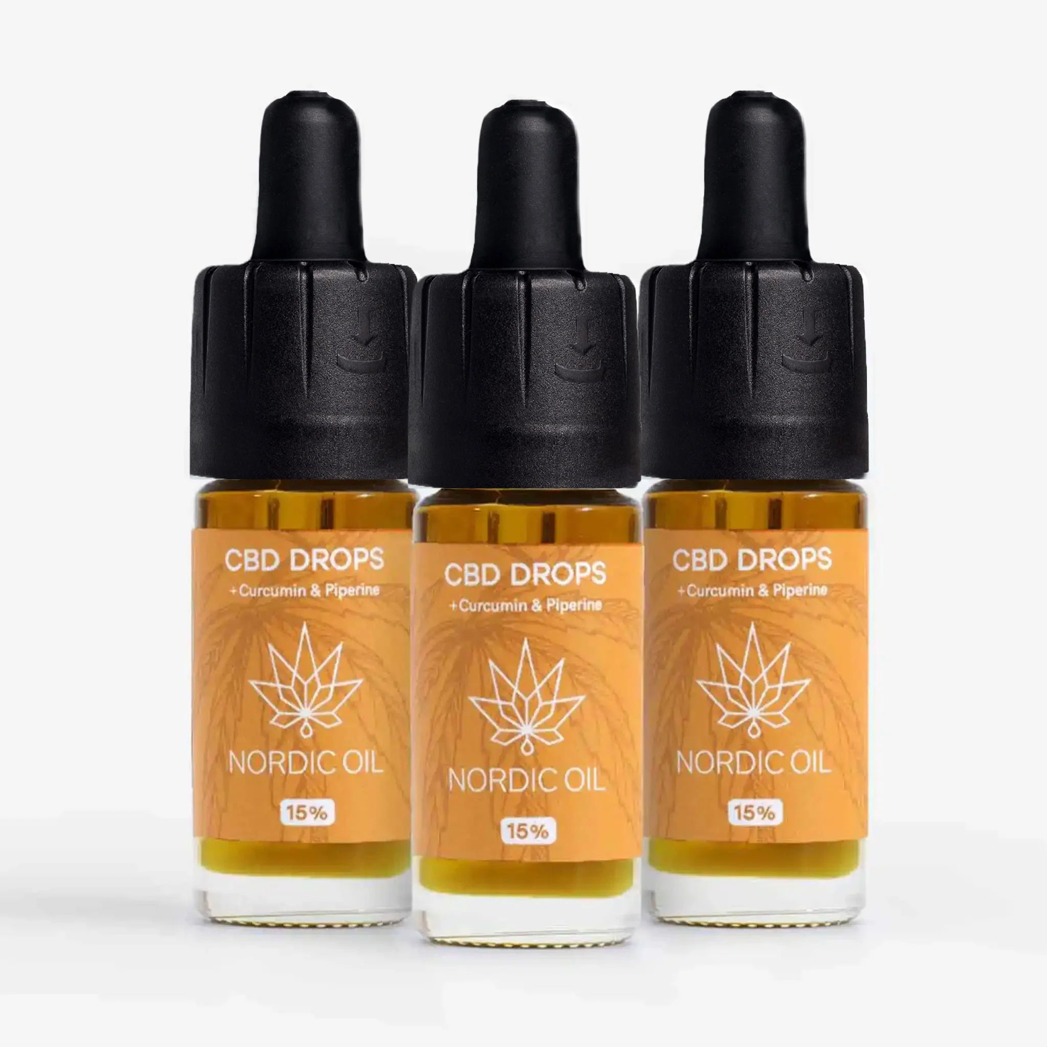 Nordic Oil 3er-Pack: CBD Öl (15%) mit Curcumin