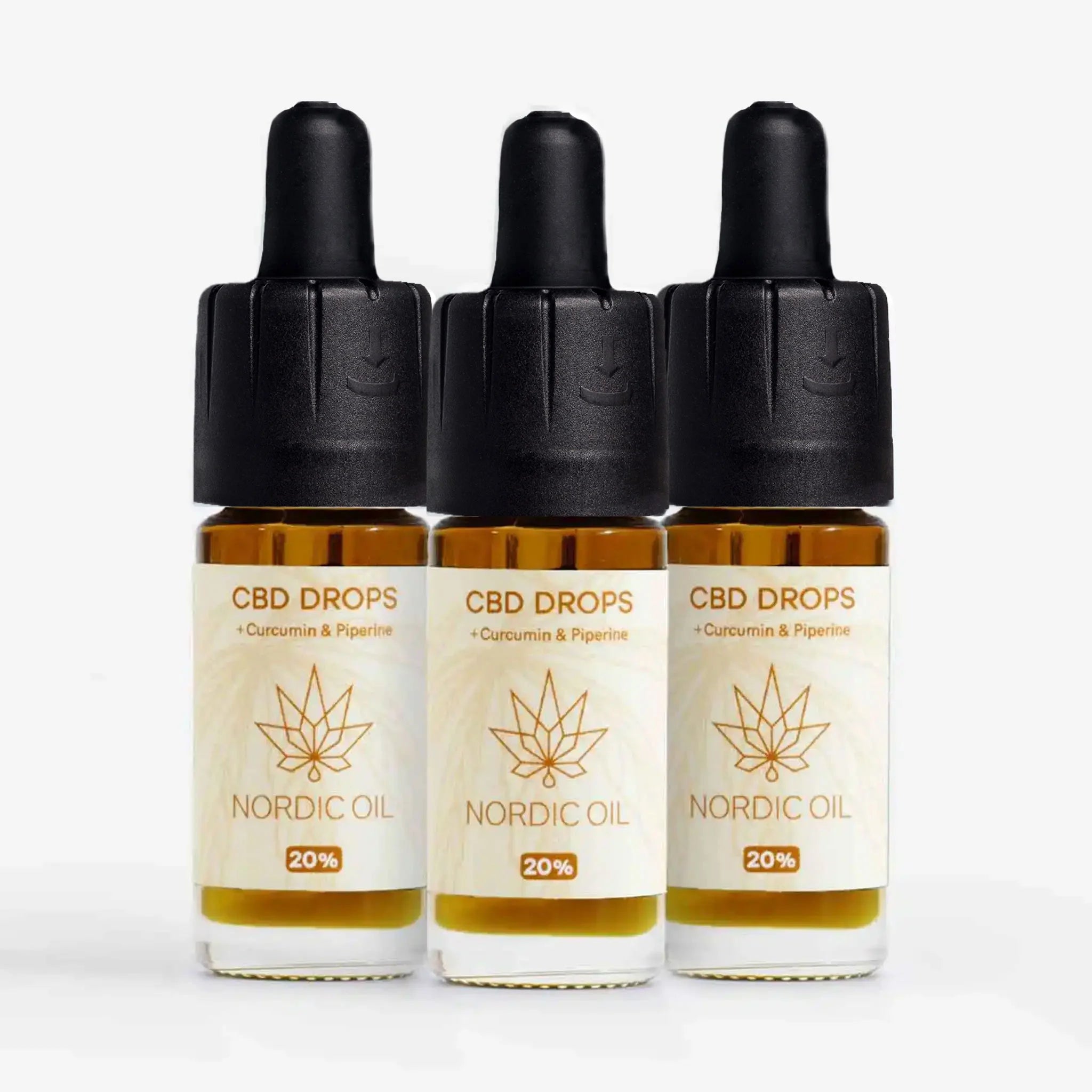 Nordic Oil 3er-Pack: CBD Öl (20%) mit Curcumin