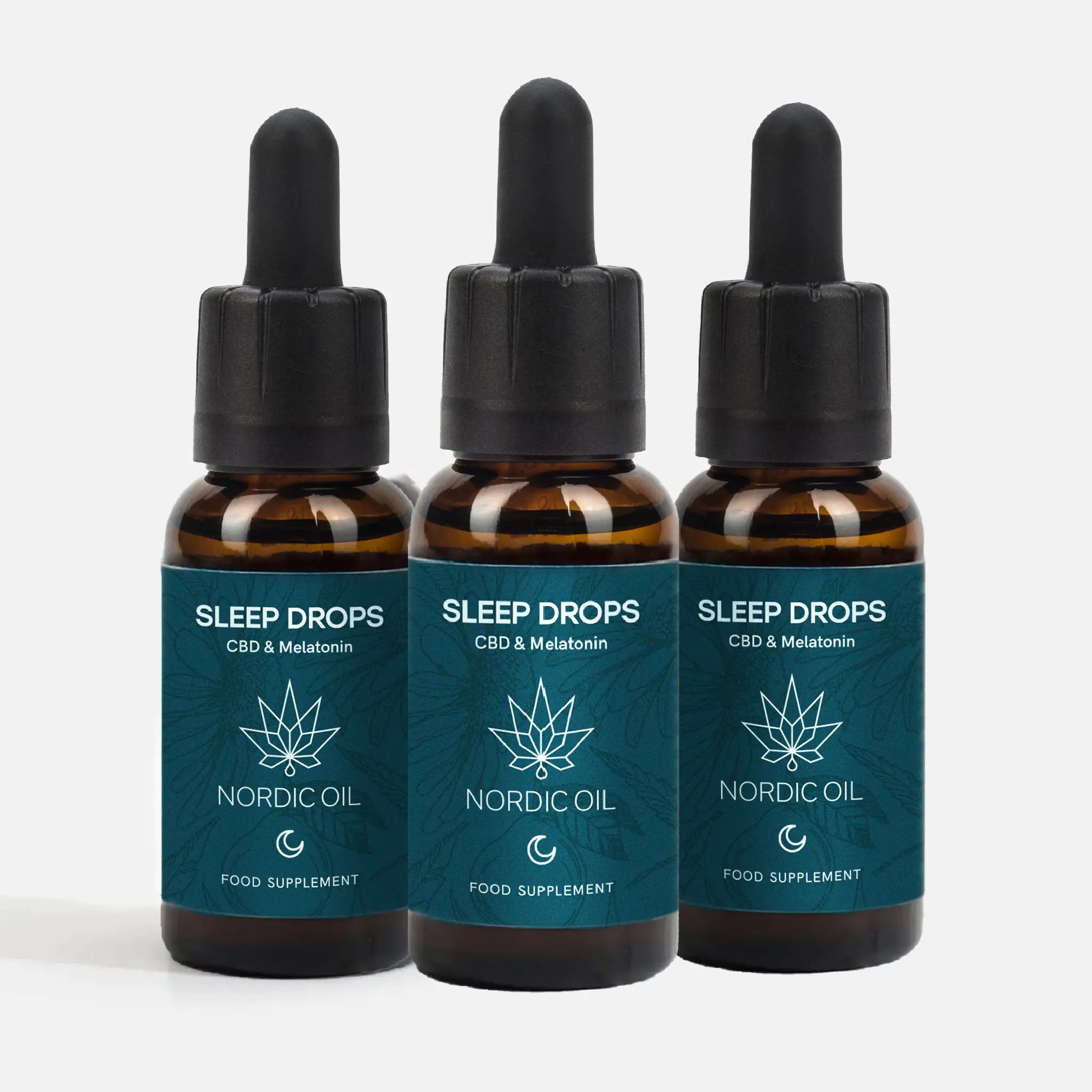 Nordic Oil 3er-Pack: CBD Schlaftropfen mit Melatonin
