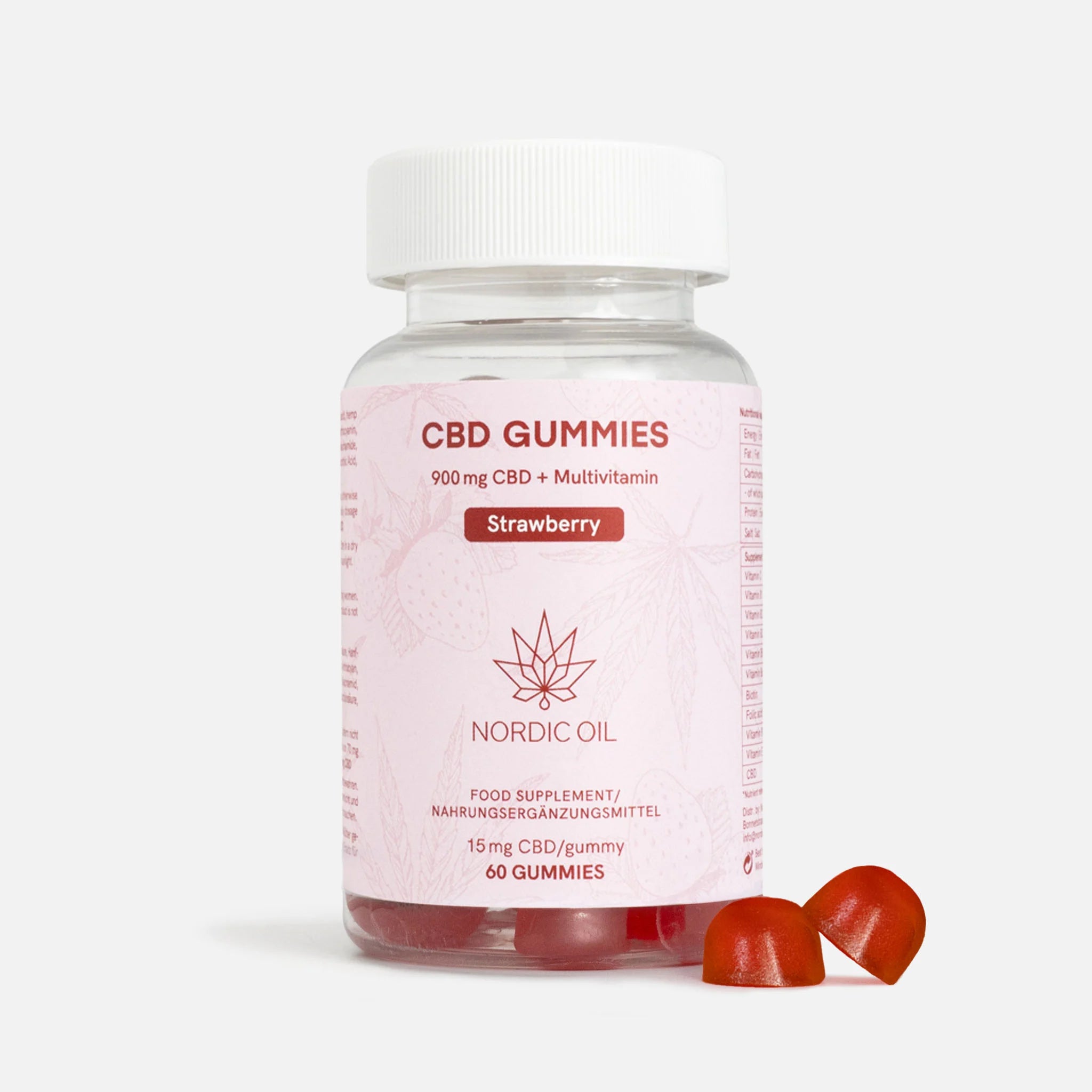 Nordic Oil CBD Fruchtgummis (900mg) Erdbeere