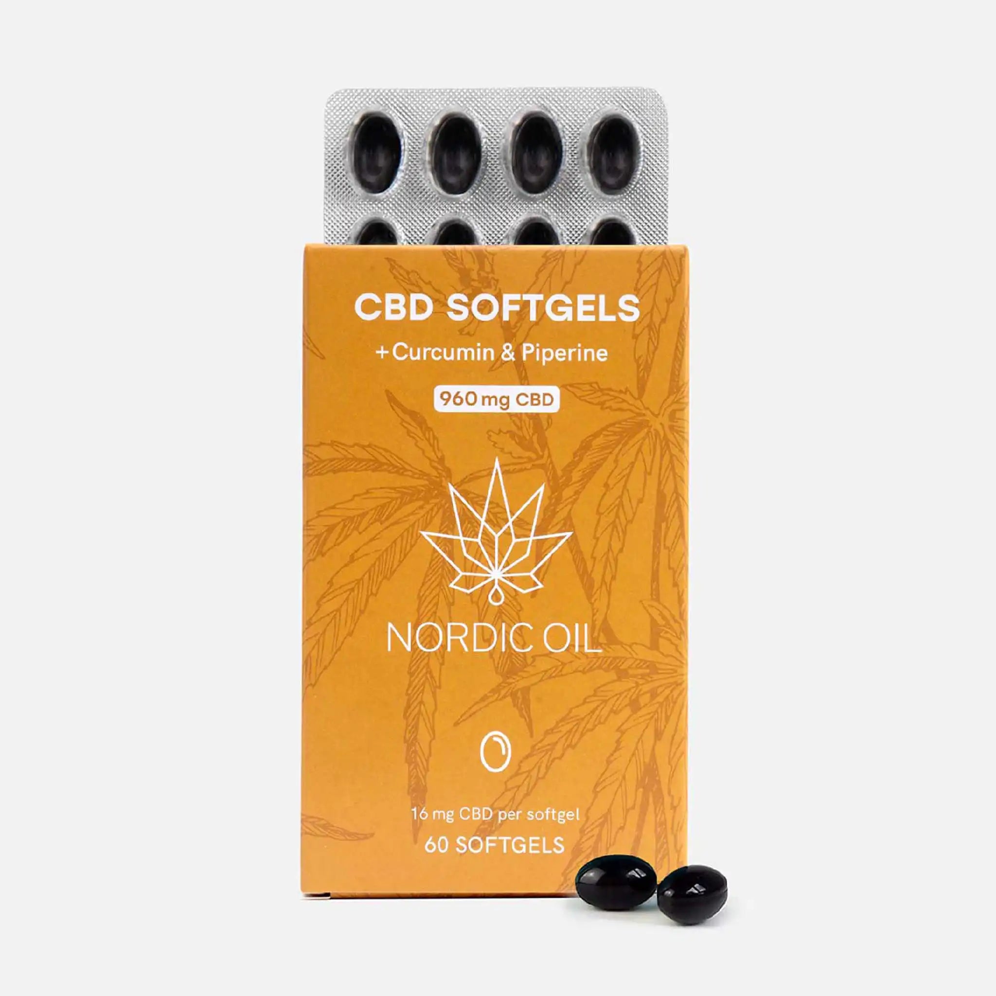 Nordic Oil CBD Kapseln (960mg) mit Curcumin